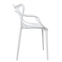 Kit 4 Cadeiras Empilhável Inmetro Aviv Master Allegra Fratini Polipropileno Branco Suporta 182kg - 2