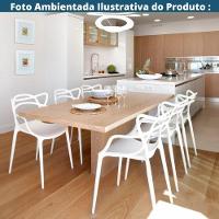 Kit 4 Cadeiras Empilhável Inmetro Aviv Master Allegra Fratini Polipropileno Branco Suporta 182kg