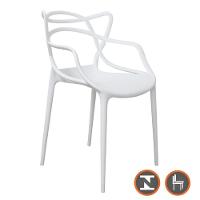 Kit 4 Cadeiras Empilhável Inmetro Aviv Master Allegra Fratini Polipropileno Branco Suporta 182kg - 10