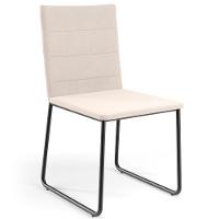 Kit 08 Cadeiras Decorativa Estofada Para Sala De Jantar Preto Maya L02 Suede Bege - Lyam Decor - 5