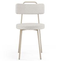 Cadeira Decorativa Estofada Para Sala De Jantar Barcelona Arena L02 Bouclê Cru - Lyam - 3
