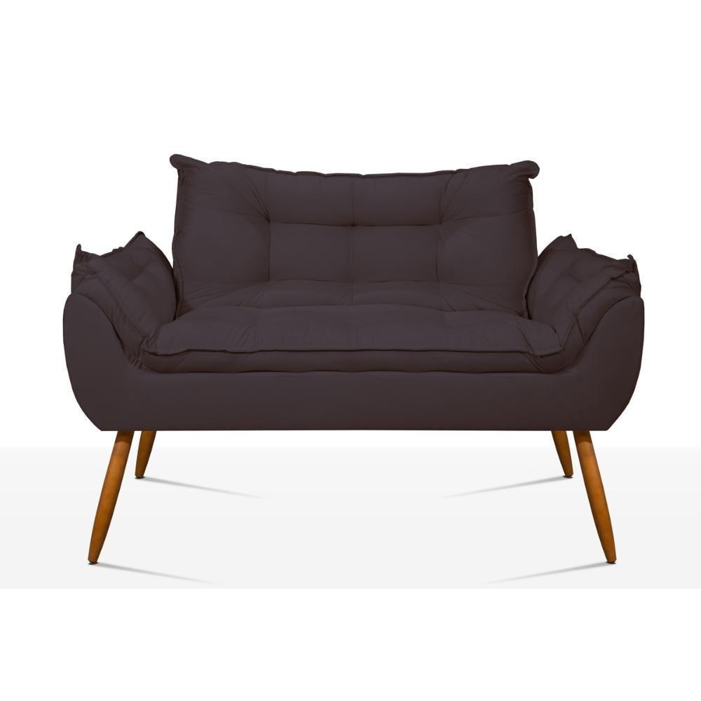 Kit 02 Poltronas + Sofá 2 Lugares Com Puff Opala Balaqui Cinza - 6