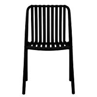 Kit 4 Cadeiras Empilhável Inmetro Sem Braço Cancun Gávea Fratini 49 Cm Polipropileno Preto