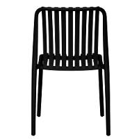 Kit 4 Cadeiras Empilhável Inmetro Sem Braço Cancun Gávea Fratini 49 Cm Polipropileno Preto - 5