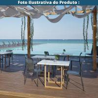 Kit 4 Cadeiras Empilhável Inmetro Sem Braço Cancun Gávea Fratini 49 Cm Polipropileno Preto - 7