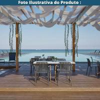 Kit 4 Cadeiras Empilhável Inmetro Sem Braço Cancun Gávea Fratini 49 Cm Polipropileno Preto - 8