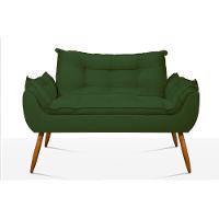 Kit 02 Poltronas + Sofá 2 Lugares Com Puff Opala Balaqui Verde - 8