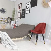 Futon Casal Tokio Sofa Cama Cinza Com Madeira Maciça - 3