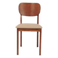 Cadeira Madeira Tramontina Bahia Tauarí Amêndoa Estofado Bege Tramontina - 4