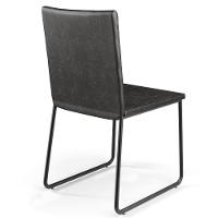 Kit 06 Cadeiras Decorativa Estofada Para Sala De Jantar Preto Maya L02 Couríssimo Preto - Lyam Decor