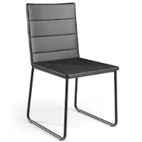 Kit 06 Cadeiras Decorativa Estofada Para Sala De Jantar Preto Maya L02 Couríssimo Preto - Lyam Decor - 8