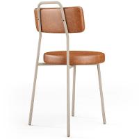 Kit 02 Cadeiras Decorativas Estofada Sala Jantar Barcelona Arena L02 Couríssimo Camel - Lyam - 8