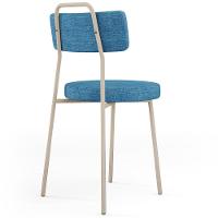 Cadeira Decorativa Estofada Para Sala De Jantar Barcelona Arena L02 Linho Azul - Lyam - 7