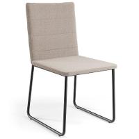 Kit 06 Cadeiras Decorativa Estofada Para Sala De Jantar Preto Maya L02 Bouclê Creme - Lyam Decor - 3