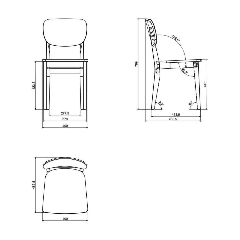 Cadeira Bahia Assento Madeira Tauari Acabamento Verniz Amêndoa Tramontina - 2