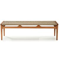 Banco Teare Ozki 153 Cm (largura) Madeira Eucalipto Cedro Corda Plana Rami - 3