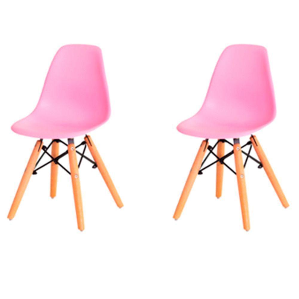 Kit Com 2 Cadeira Flórida Kids Com Assento Em Polipropileno Rosa - 1