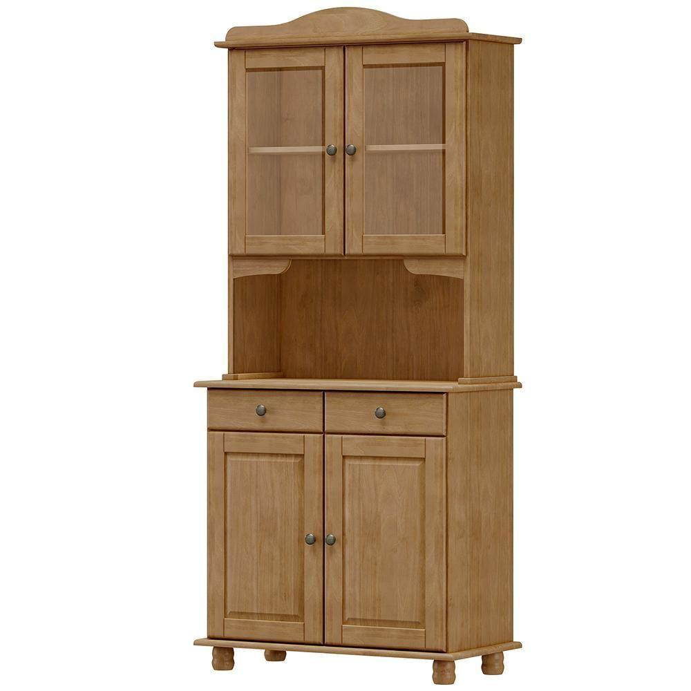 Cristaleira 4 Portas E Balcao 4 Portas Madeira Maciça Freijo Milani Store - 5