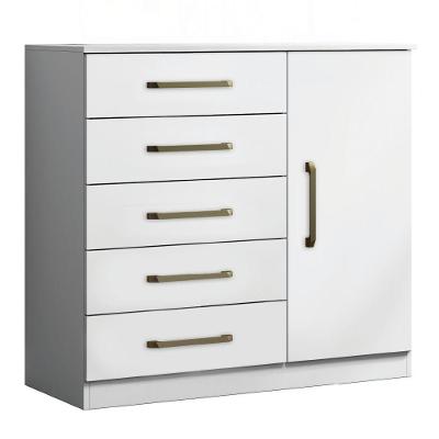 Cômoda Sapateira Multiuso Milão 1 Porta 1 Prateleira 91cm MDF Branco
