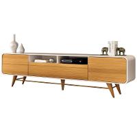 Rack Para Sala De Estar Tv 85 Pol Orgânico 220cm Erah B01 Off White Cinamomo - Lyam Decor - 1