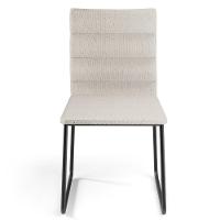 Kit 04 Cadeiras Decorativa Estofada Para Sala De Jantar Preto Maya L02 Linho Cru - Lyam Decor - 6