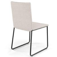 Kit 04 Cadeiras Decorativa Estofada Para Sala De Jantar Preto Maya L02 Linho Cru - Lyam Decor - 8