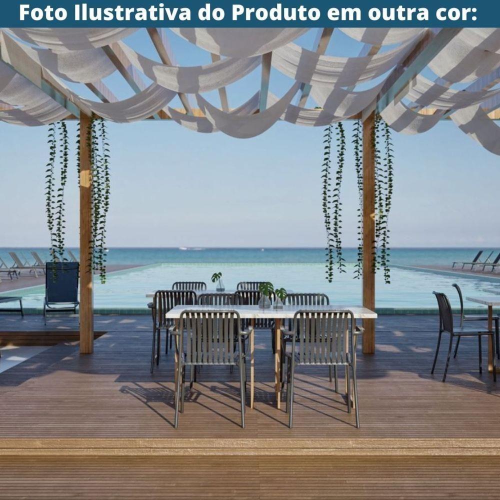 Kit 4 Cadeiras Empilhável Inmetro Sem Braço Cancun Gávea Fratini 49 Cm Polipropileno Cinza - 9