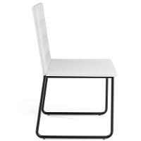 Kit 04 Cadeiras Decorativa Estofada Para Sala De Jantar Preto Maya L02 Facto Branco - Lyam Decor - 8