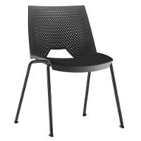 Kit 06 Cadeiras Empilhável Fixa Liked F02 Base Aço Preto - Lyam Decor - 2