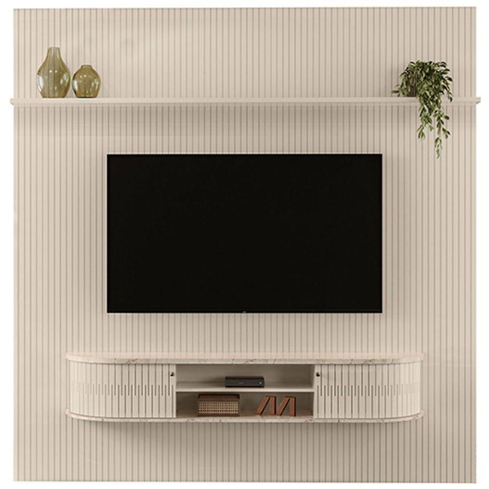 Home Suspenso Para Tv 75 Polegadas 2 Portas Jaguar Calacata/off White - 1
