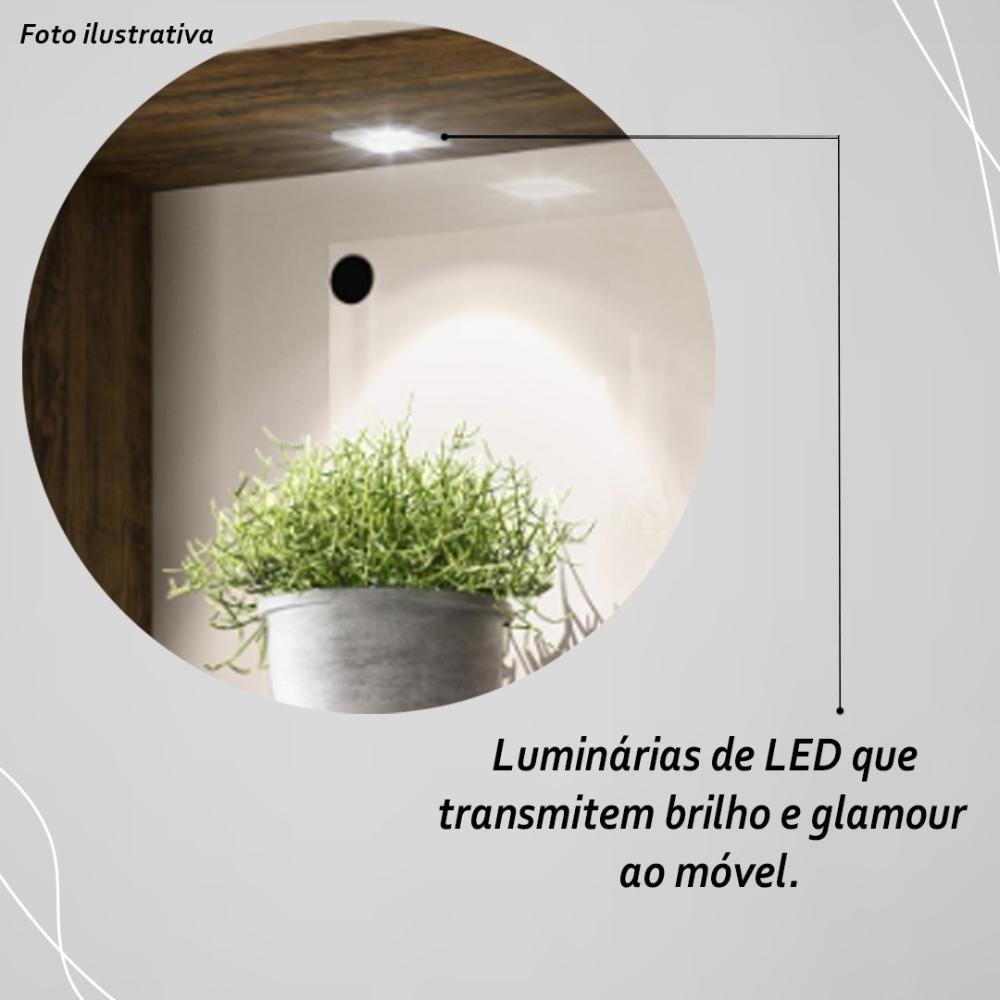 Painel Bancada Suspensa Com Led Tvs Até 50 Polegadas Frizz Select - Cumaru-opala - 5