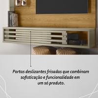 Painel Bancada Suspensa Com Led Tvs Até 50 Polegadas Frizz Select - Cumaru-opala - 6