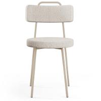 Kit 08 Cadeiras Decorativas Estofada Sala Jantar Barcelona Arena L02 Linho Cru - Lyam - 6