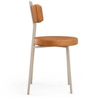 Kit 06 Cadeiras Decorativas Estofada Sala Jantar Barcelona Arena L02 Couríssimo Canela - Lyam - 8