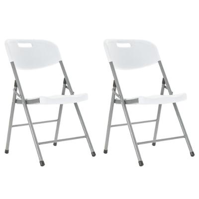 Kit 2 Cadeiras Paris Dobráveis Branca Branca