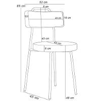 Kit 04 Cadeiras Decorativas Estofada Sala Jantar Barcelona Arena L02 Couríssimo Camel - Lyam - 5