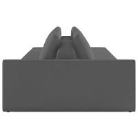 Sofá Ilha Modular Com Puff Para Sala Living 312cm Georgia K04 Veludo Cinza Escuro - Mpozenato - 6