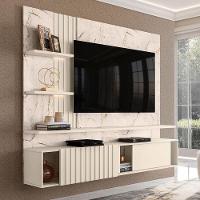 Painel Suspenso Para Tv 65 Polegadas Com 3 Portas Atenis Calacata/off White - 3