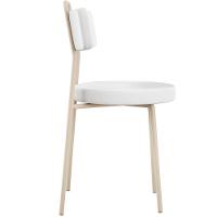 Kit 06 Cadeiras Decorativas Estofada Sala Jantar Barcelona Arena L02 Facto Branco - Lyam - 5