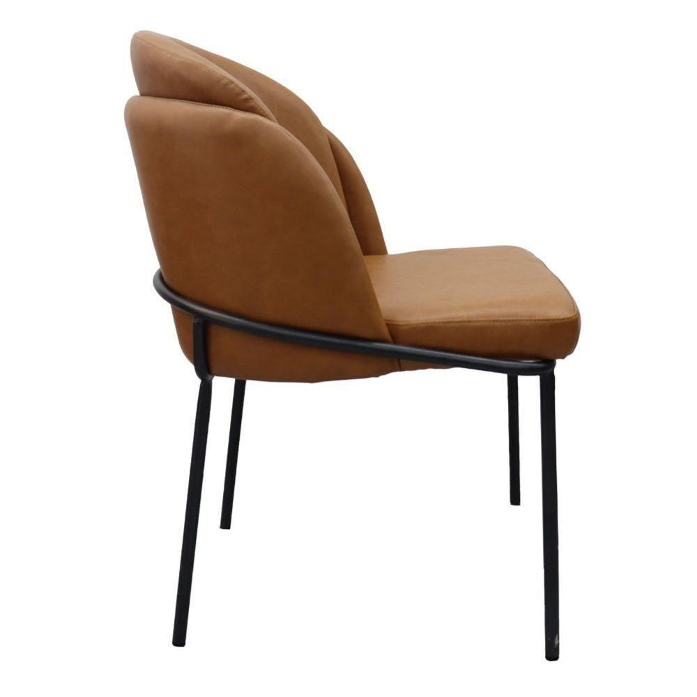 Kit 2 Cadeiras Nevada Denali Fratini Revestimento Em Poliuretano (pu) Caramelo Base Aço Carbono - 2