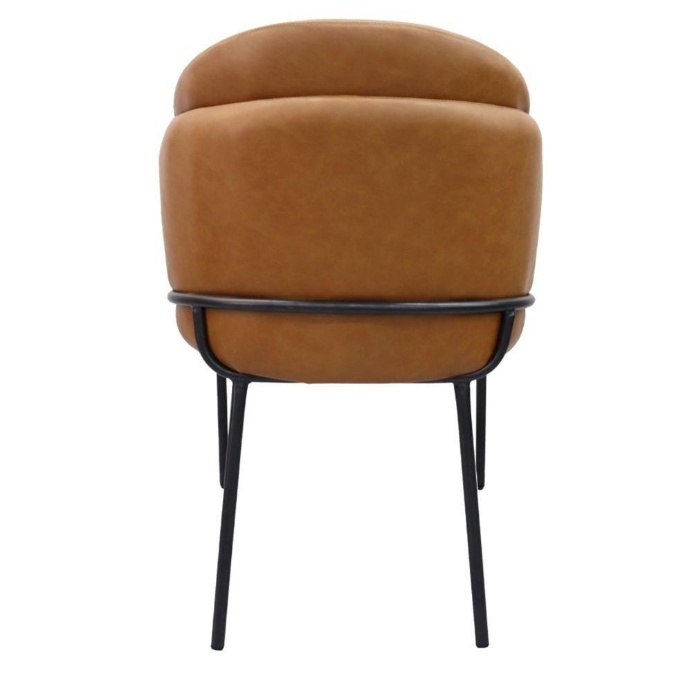 Kit 2 Cadeiras Nevada Denali Fratini Revestimento Em Poliuretano (pu) Caramelo Base Aço Carbono - 3