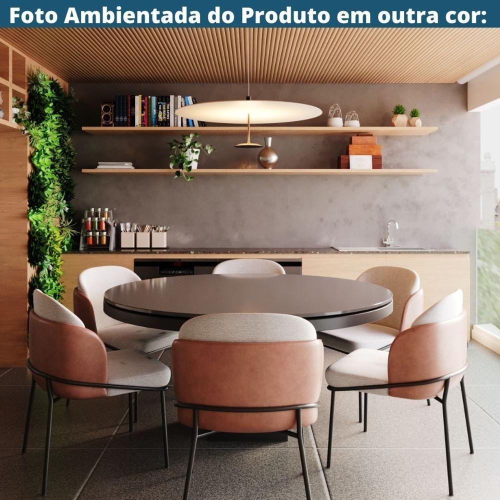 Kit 2 Cadeiras Nevada Denali Fratini Revestimento Em Poliuretano (pu) Caramelo Base Aço Carbono - 5