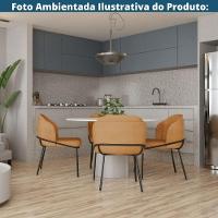 Kit 2 Cadeiras Nevada Denali Fratini Revestimento Em Poliuretano (pu) Caramelo Base Aço Carbono