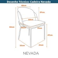 Kit 2 Cadeiras Nevada Denali Fratini Revestimento Em Poliuretano (pu) Caramelo Base Aço Carbono - 9