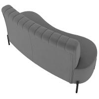 Sofá 2 Lugares 160cm Pés Aço Preto Tamar K04 Veludo Grafite - Mpozenato - 7