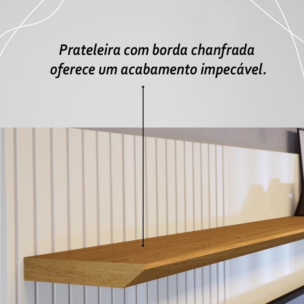 Painel Bancada Suspensa 1 Porta Tvs Até 55 Polegadas íris - Cinamomo-off White - 5