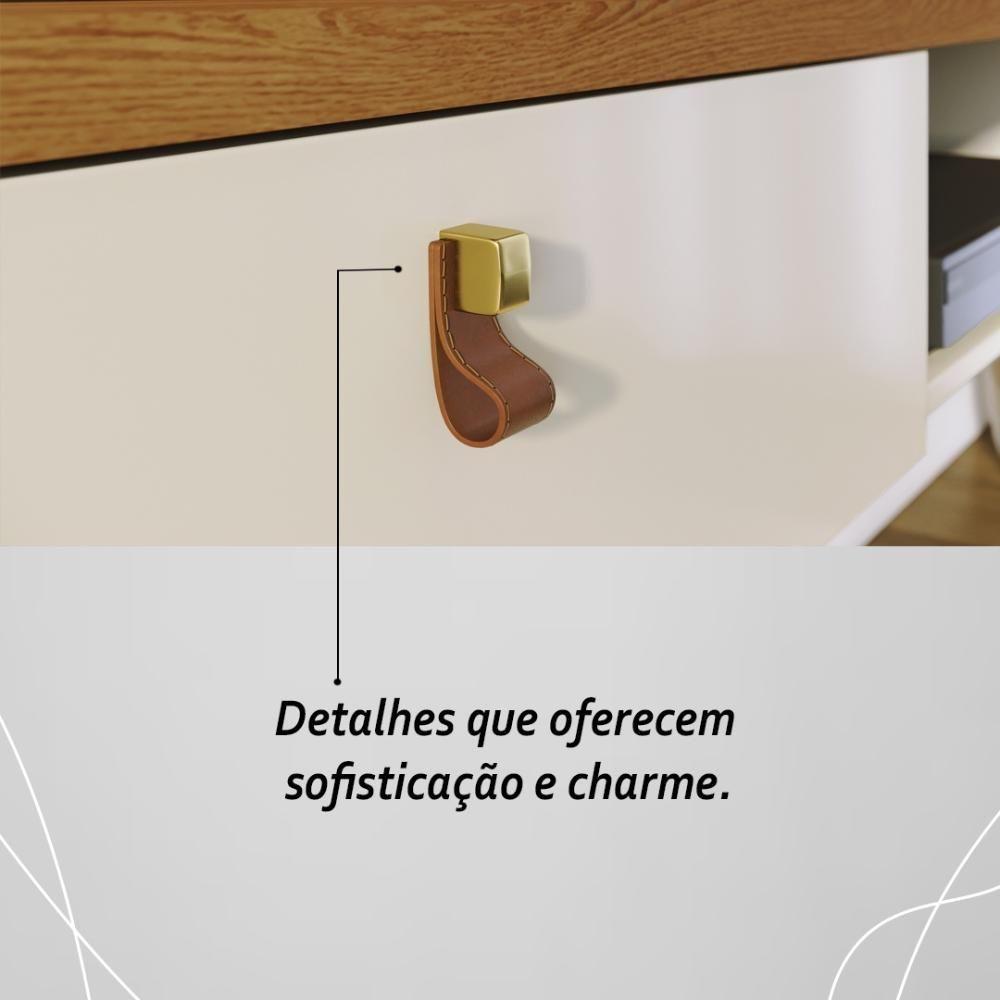 Painel Bancada Suspensa 1 Porta Tvs Até 55 Polegadas íris - Cinamomo-off White - 6