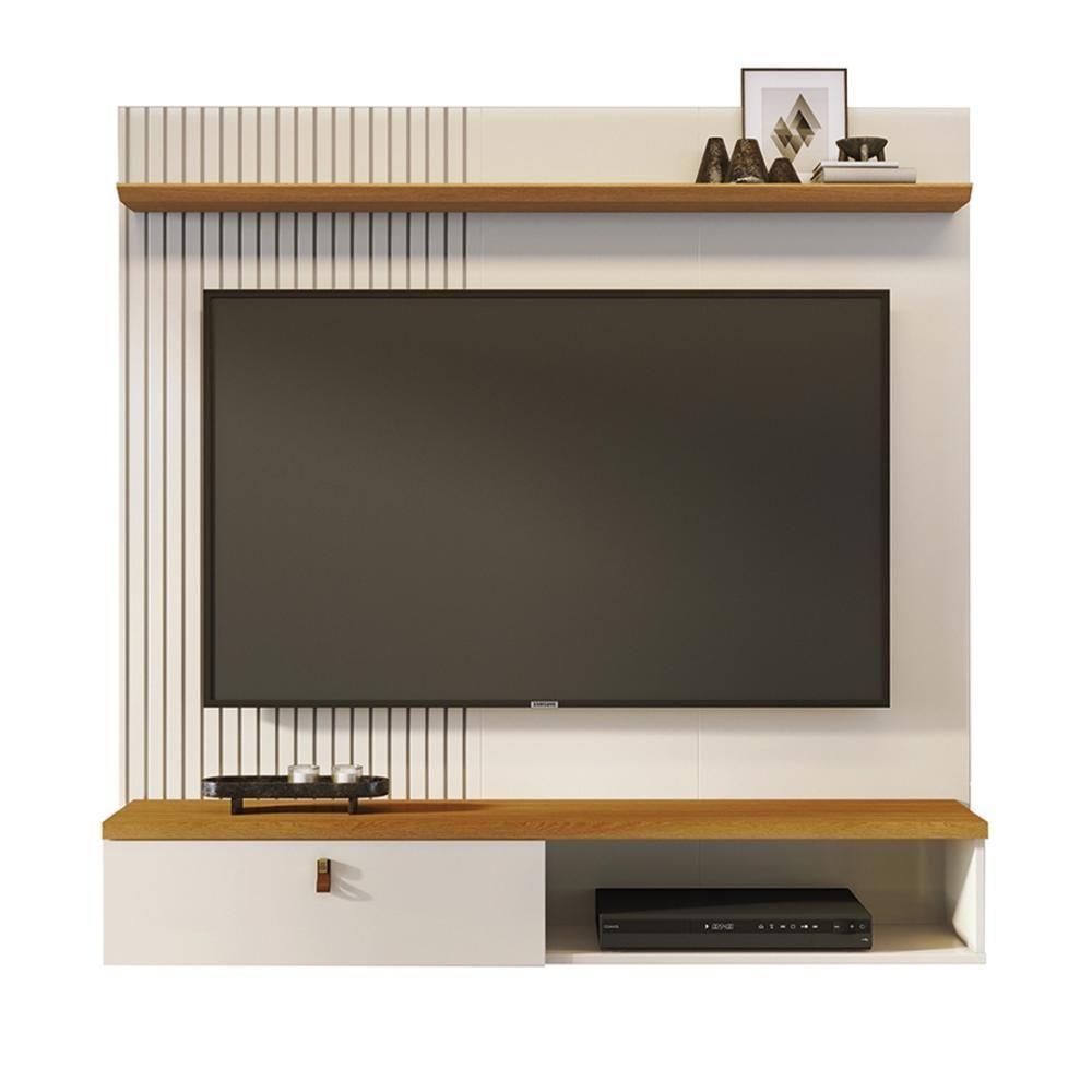 Painel Bancada Suspensa 1 Porta Tvs Até 55 Polegadas íris - Cinamomo-off White - 8