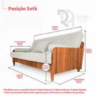 Sofá Cama Paris Ii Ripado Acquablock Madeira Maciça Natural - 5