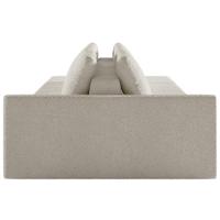Sofá Ilha Modular Com Puff Para Sala Living 312cm Georgia K04 Bouclê Bege - Mpozenato - 6